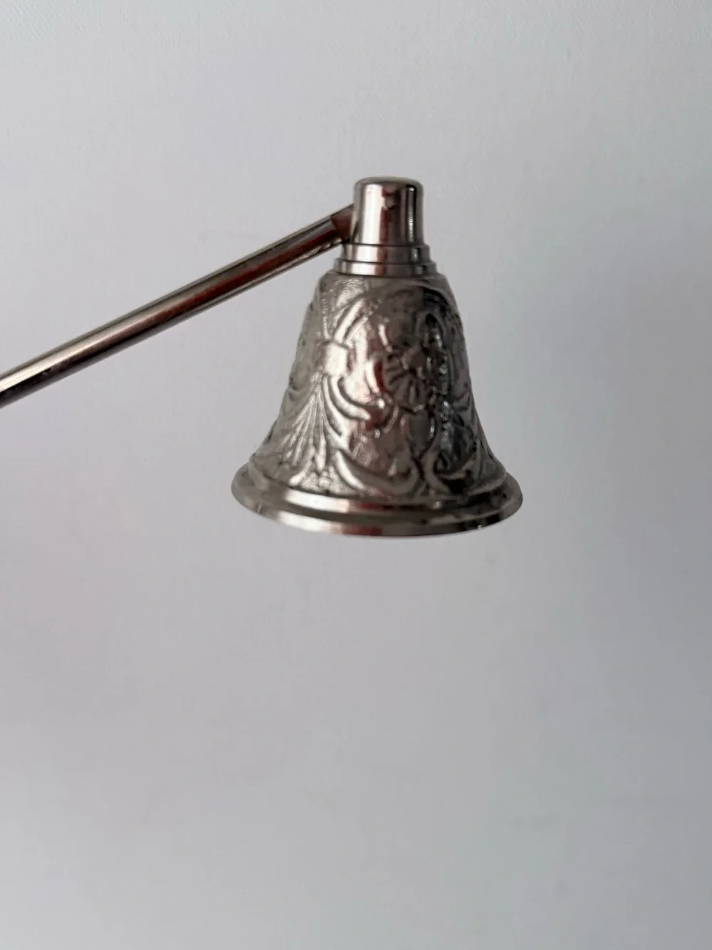 Ornate Silver Tone Candle Snuffer vintage